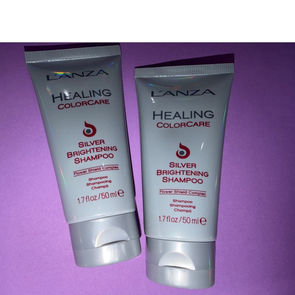Lanza Healing ColorCare Silver Brightening Shampoo travel hair care Set 2